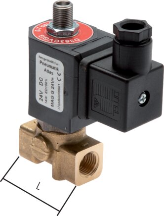 Exemplary representation: 3/2-directional solenoid valve (G 1/8" & G 1/4")